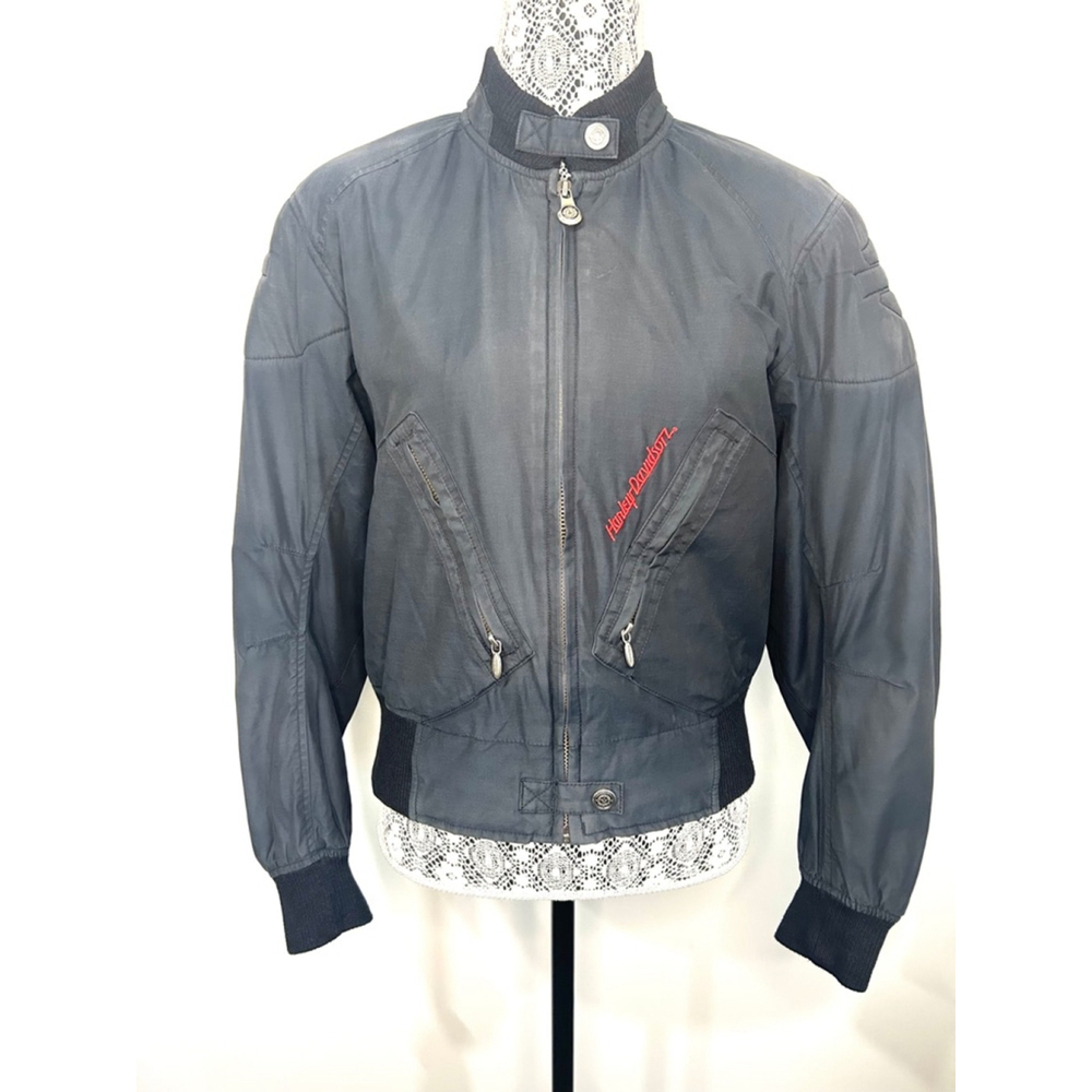Harley Davidson Black Bomber Jacket Size L